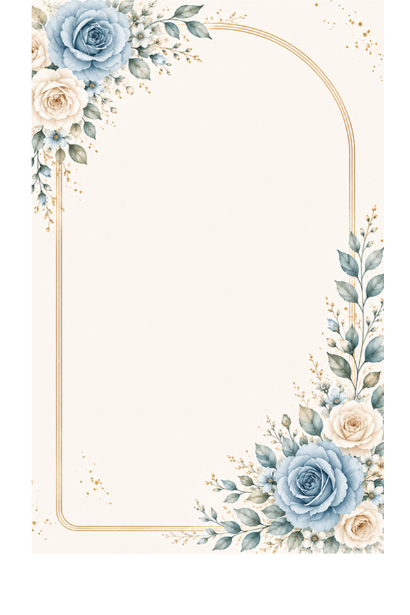 Floral Soft – Dusty Blue